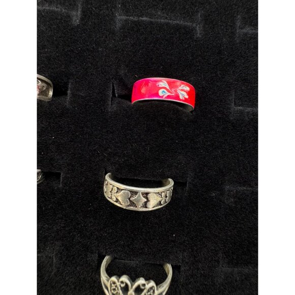 Lot of 8 Vintage Sterling Silver Toe Rings - Picture 4 of 5
